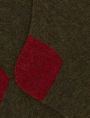 Calze lunghe uomo lana bouclé verde tinta unita e contrasti - Gallo 1927 - Official Online Shop