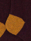 Calze corte uomo lana bouclé viola tinta unita e contrasti - Gallo 1927 - Official Online Shop