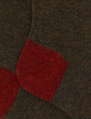 Calze corte uomo lana bouclé verde tinta unita e contrasti - Gallo 1927 - Official Online Shop