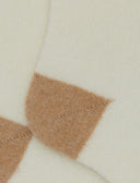 Calze corte donna lana bouclé bianco tinta unita e contrasti - Gallo 1927 - Official Online Shop