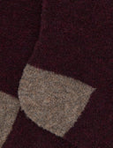 Calze corte donna lana bouclé viola tinta unita e contrasti - Gallo 1927 - Official Online Shop