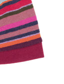 Berretto bambino pile rosa righe multicolor