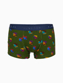 Boxer intimo uomo cotone fantasia galli multicolore verde - Gallo 1927 - Official Online Shop