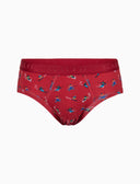 Slip intimo uomo cotone rosso fantasia sciatori - Gallo 1927 - Official Online Shop