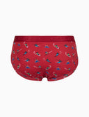 Slip intimo uomo cotone rosso fantasia sciatori - Gallo 1927 - Official Online Shop