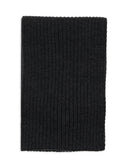 Sciarpa unisex lana, seta e cashmere grigio a coste tinta unita - Gallo 1927 - Official Online Shop