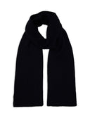 Sciarpa unisex lana, seta e cashmere blu a coste tinta unita - Gallo 1927 - Official Online Shop