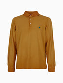 Polo camicia maniche lunghe uomo cotone gialla tinta unita - Gallo 1927 - Official Online Shop