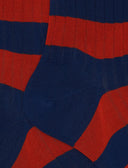 Calze corte uomo cotone blu a coste righe bicolore - Gallo 1927 - Official Online Shop