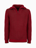 Pull lupetto uomo lana e cashmere rosso costa inglese vanisé a due colori - Gallo 1927 - Official Online Shop