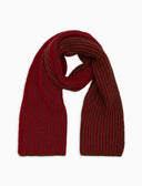 Sciarpa unisex lana e cashmere rossa costa inglese vanisé a due colori - Gallo 1927 - Official Online Shop