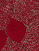 Calze corte unisex lana, seta e cashmere bordò fantasia mouliné - Gallo 1927 - Official Online Shop