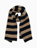 Sciarpa donna alpaca e lana blu righe bicolore - Gallo 1927 - Official Online Shop