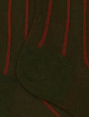 Calze lunghe donna cotone verde fantasia twin rib spaziata - Gallo 1927 - Official Online Shop