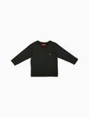 T-shirt maniche lunghe bambino verde tinta unita - Gallo 1927 - Official Online Shop