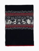 Sciarpa unisex lana e cashmere blu fantasia greca natalizia - Gallo 1927 - Official Online Shop