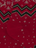 Calze lunghe donna cotone rosso fantasia greca natalizia - Gallo 1927 - Official Online Shop