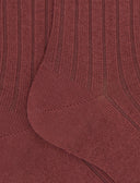 Calze lunghe donna lana rosa a coste tinta unita - Gallo 1927 - Official Online Shop