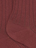 Calze corte donna lana rosa a coste tinta unita - Gallo 1927 - Official Online Shop