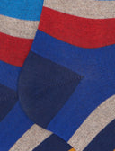 Calze lunghe uomo cotone righe multicolor sette colori blu - Gallo 1927 - Official Online Shop