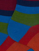 Calze corte uomo cotone righe multicolor sette colori blu - Gallo 1927 - Official Online Shop