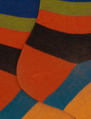 Calze corte uomo cotone righe multicolor sette colori arancio - Gallo 1927 - Official Online Shop