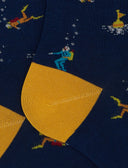 Calze lunghe uomo cotone fantasia sub blu - Gallo 1927 - Official Online Shop