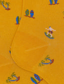Calze lunghe uomo cotone fantasia surfisti giallo - Gallo 1927 - Official Online Shop