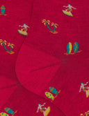 Calze corte donna cotone fantasia surfisti fucsia - Gallo 1927 - Official Online Shop