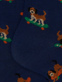 Calze corte donna cotone fantasia cani blu - Gallo 1927 - Official Online Shop