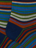 Calze lunghe uomo cotone righe sottilissime 7 colore blu - Gallo 1927 - Official Online Shop