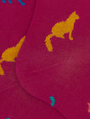 Calze lunghe donna cotone fantasia gatti fucsia - Gallo 1927 - Official Online Shop
