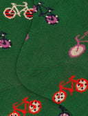 Calze corte uomo cotone fantasia biciclette verde - Gallo 1927 - Official Online Shop
