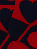Calze lunghe uomo cotone fantasia maxi cuori rosso - Gallo 1927 - Official Online Shop