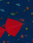 Calze corte uomo cotone fantasia padel blu - Gallo 1927 - Official Online Shop