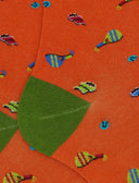 Calze corte uomo cotone fantasia padel arancio - Gallo 1927 - Official Online Shop