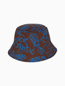 Cappello pioggia unisex fantasia fiori ananas angurie marrone - Gallo 1927 - Official Online Shop