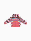 Felpa con cappuccio bambino cotone righe multicolor bianco - Gallo 1927 - Official Online Shop