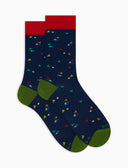 Calze corte uomo cotone fantasia golf blu - Gallo 1927 - Official Online Shop