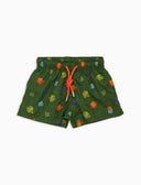 Boxer mare bambino fantasia pesci a righe verde - Gallo 1927 - Official Online Shop