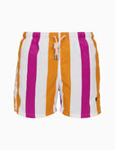 Boxer mare uomo righe tricolor fucsia - Gallo 1927 - Official Online Shop