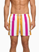 Boxer mare uomo righe tricolor fucsia