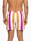 Boxer mare uomo righe tricolor fucsia
