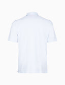 Polo uomo cotone tinta unita con sottocollo seersucker bianco - Gallo 1927 - Official Online Shop
