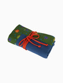 Telo mare unisex tinta unita e bordo fantasia pesci a righe blu - Gallo 1927 - Official Online Shop