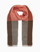 Sciarpa unisex lino color block arancio - Gallo 1927 - Official Online Shop