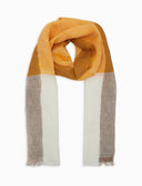 Sciarpa unisex lino color block giallo - Gallo 1927 - Official Online Shop