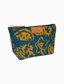 Mini trousse trapezio unisex fantasia fiori ananas e angurie azzurro - Gallo 1927 - Official Online Shop