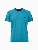 T-shirt girocollo unisex cotone tinto capo tinta unita azzurro - Gallo 1927 - Official Online Shop