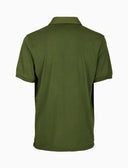 Polo uomo cotone tinto capo tinta unita timbro tondo gallo verde - Gallo 1927 - Official Online Shop